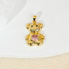 Copper Heartshaped Bear Pendant Jewelry With Animals Zodiac Pattern Electroplated Diy Accessories