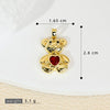 Copper Heartshaped Bear Pendant Jewelry With Animals Zodiac Pattern Electroplated Diy Accessories