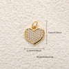 Copper Heartshaped Geometric Cross Love Necklace Pendant With Zircon And Electroplating