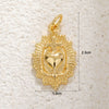 Copper Heartshaped Geometric Cross Love Necklace Pendant With Zircon And Electroplating