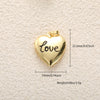 Copper Heartshaped Geometric Cross Love Necklace Pendant With Zircon And Electroplating