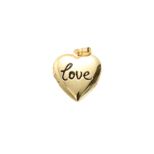 Copper Heartshaped Geometric Cross Love Necklace Pendant With Zircon And Electroplating