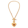 Copper Heartshaped Openable Photo Box Pendant Necklaces Electroplating Light Luxury Geometric Twist Chain