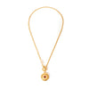 Copper Heartshaped Openable Photo Box Pendant Necklaces Electroplating Light Luxury Geometric Twist Chain