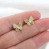Copper Hollow Butterfly Animal Style Electroplated Women's Earrings
