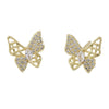 Copper Hollow Butterfly Animal Style Electroplated Women's Earrings