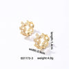 Copper Hollow Diamondembedded Electroplated Women's Earring
