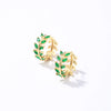 Copper Hollow Diamondembedded Electroplated Women's Earring