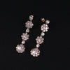 Copper IG Style Shiny Inlay Flower Rhinestones Jewelry Set