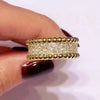 Copper IG Style Simple Style Inlay Geometric Zircon Rings
