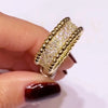 Copper IG Style Simple Style Inlay Geometric Zircon Rings