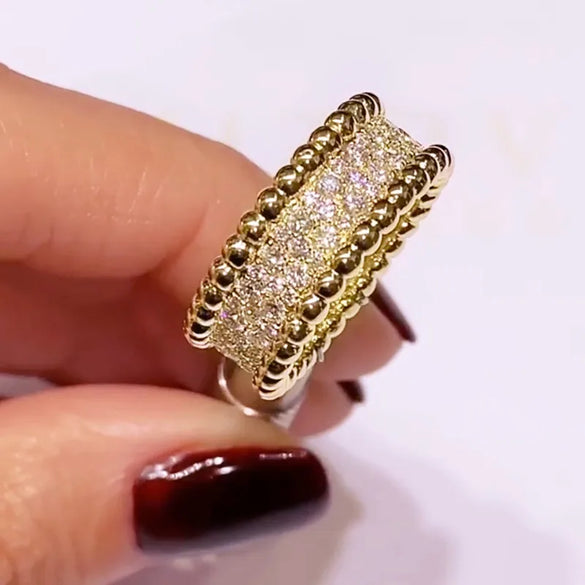 Copper IG Style Simple Style Inlay Geometric Zircon Rings
