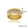 Copper IG Style Simple Style Inlay Geometric Zircon Rings