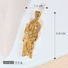 Copper Inlaid Colorful Zircon Oval Pendant Jewelry Electroplated Necklace