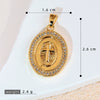 Copper Inlaid Colorful Zircon Oval Pendant Jewelry Electroplated Necklace