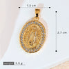 Copper Inlaid Colorful Zircon Oval Pendant Jewelry Electroplated Necklace