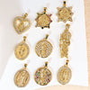 Copper Inlaid Colorful Zircon Oval Pendant Jewelry Electroplated Necklace