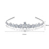 Copper Inlaid Zircon Bridal Headband Electroplated Floral Crown Style Wedding Headwear For Women