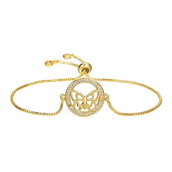 Copper Inlaid Zircon Electroplated Evil Eye And Heart World Tree Bracelet For Women And Unisex
