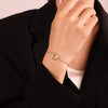 Copper Inlaid Zircon Electroplated Evil Eye And Heart World Tree Bracelet For Women And Unisex