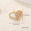 Copper Inlaid Zircon Heartshaped Love Necklace Pendant And Diy Bracelet Accessories With Sweet Style