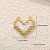 Copper Inlaid Zircon Heartshaped Love Necklace Pendant And Diy Bracelet Accessories With Sweet Style
