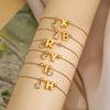 Copper Inlaid Zircon Love Letter Adjustable Pull Bracelet With Letter Pattern Niche Personality Hand Jewelry
