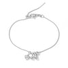 Copper Inlaid Zircon Love Letter Adjustable Pull Bracelet With Letter Pattern Niche Personality Hand Jewelry