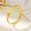 Copper Inlaid Zircon Snake Animal Element Exaggerated Charm Bracelet With Electroplating Design
