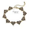 Copper Inlaid Zircon Snake Leopard Star Shaped Heart Geometric Personalized Hiphop Dripping Oil Bracelet For Women