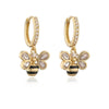 Copper Inlaid Zircon Sweet Fruit Shape Drop Earrings For Women