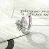 Copper Inlaid Zircon Sweet Style Butterfly Earrings For Women