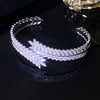 Copper Inlaid Zircon Water Drop Open Ring Bracelet Light Luxury Electroplating Jewelry For Women