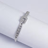 Copper Inlaid Zirconium Geometric Simple Style Electroplating Bracelet For Women