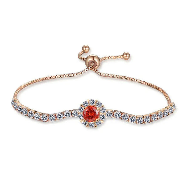 Copper Inlay Color Block Rhinestones Jewelry Set