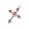 Copper Inlay Colored Diamond Cross Jewelry Pendant With Geometric Pattern And Personality Style