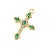 Copper Inlay Colored Diamond Cross Jewelry Pendant With Geometric Pattern And Personality Style