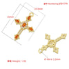 Copper Inlay Colored Diamond Cross Jewelry Pendant With Geometric Pattern And Personality Style