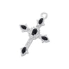 Copper Inlay Colored Diamond Cross Jewelry Pendant With Geometric Pattern And Personality Style