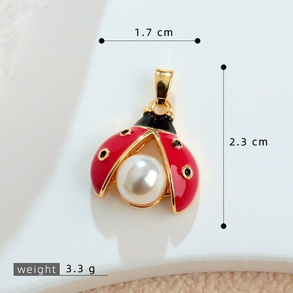 Copper Insect Microinlaid Electroplated Necklace Pendant Earrings Bracelet Accessories