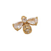Copper Jewelry Accessories Bee Pendant Inlaid With White Shell And Zircon Electroplated Real Gold Colorpreserving