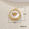 Copper Jewelry Accessories Bee Pendant Inlaid With White Shell And Zircon Electroplated Real Gold Colorpreserving