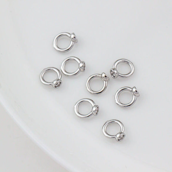 Copper Jewelry Accessories Electroplated Color Preserving Ring Buckle Bead Connector For Diy Bracelet Necklace
