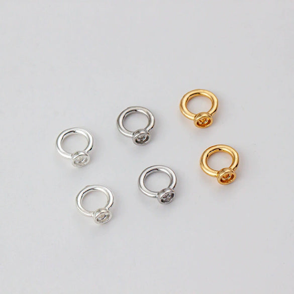 Copper Jewelry Accessories Electroplated Color Preserving Ring Buckle Bead Connector For Diy Bracelet Necklace