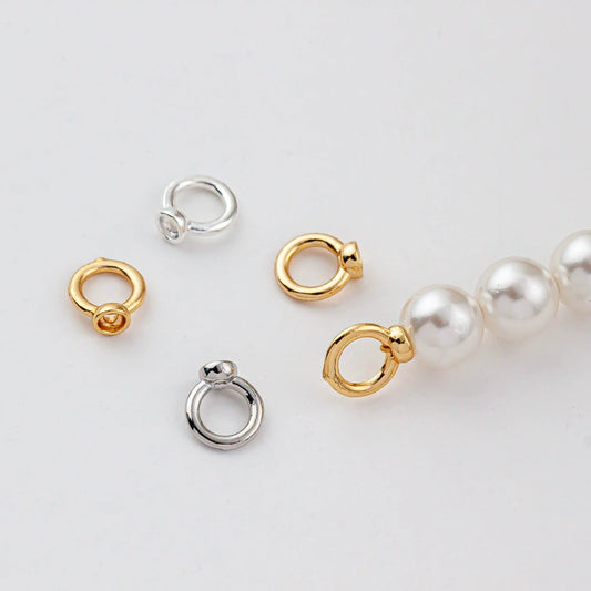 Copper Jewelry Accessories Electroplated Color Preserving Ring Buckle Bead Connector For Diy Bracelet Necklace