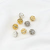 Copper Jewelry Accessories Electroplated Microinlaid Rhinestones Loose Beads Geometric Style