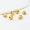 Copper Jewelry Accessories Electroplated Microinlaid Rhinestones Loose Beads Geometric Style