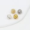 Copper Jewelry Accessories Electroplated Microinlaid Rhinestones Loose Beads Geometric Style