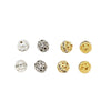 Copper Jewelry Accessories Electroplated Microinlaid Rhinestones Loose Beads Geometric Style