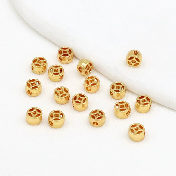 Copper Jewelry Accessories Electroplated Woven Tassel Bead Bracelet Necklace Diy Handmade